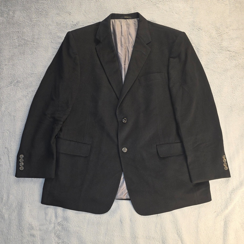 Hart Schaffner Marx Gold Trumpeter Loro Piana 100% Cashmere Blazer Black 42R
